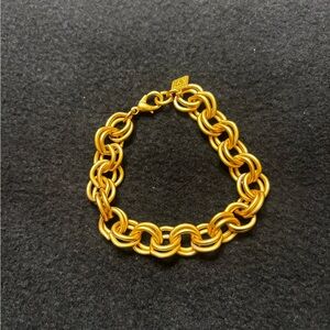 Anne Klein Vintage Gold Knot Link Bracelet